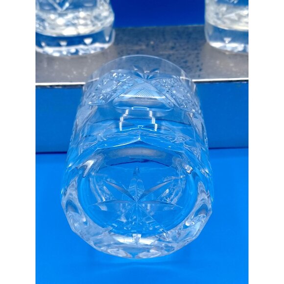 Vintage Rogaska Crystal Double Old Fashioned Glasses Set Of 5 3.5" X 3" Intricat - Picture 16 of 16